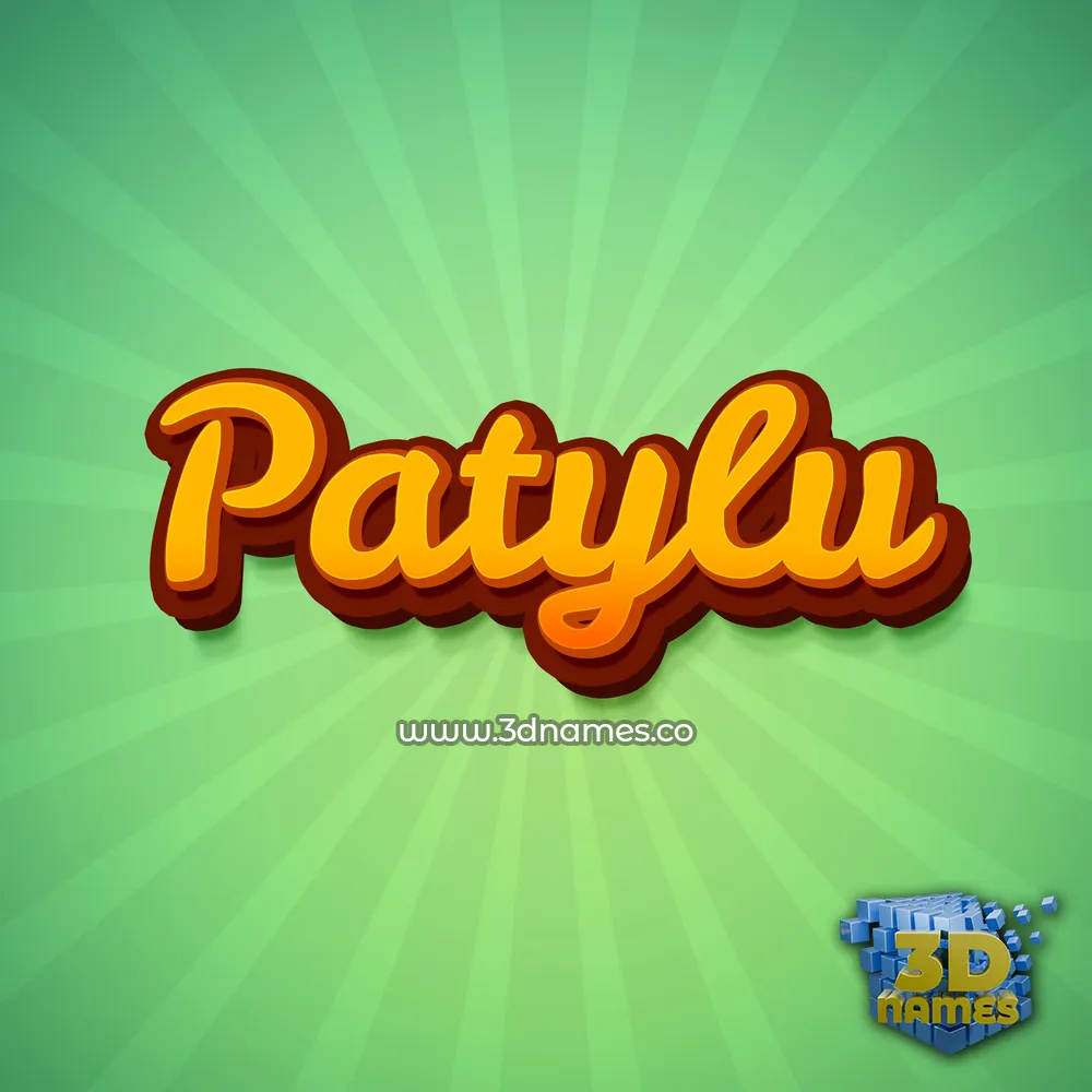 patylu in Green Rays style - 3D name wallpaper