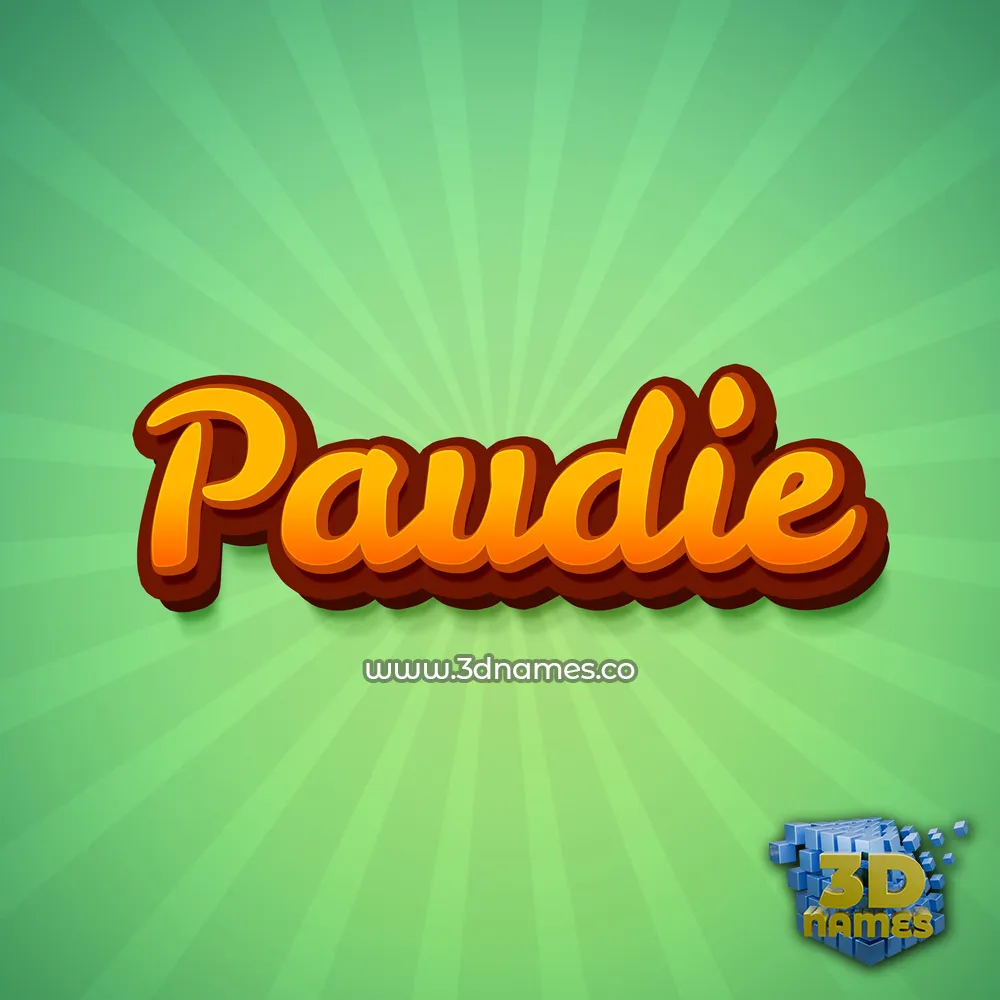 paudie in Green Rays style - 3D name wallpaper