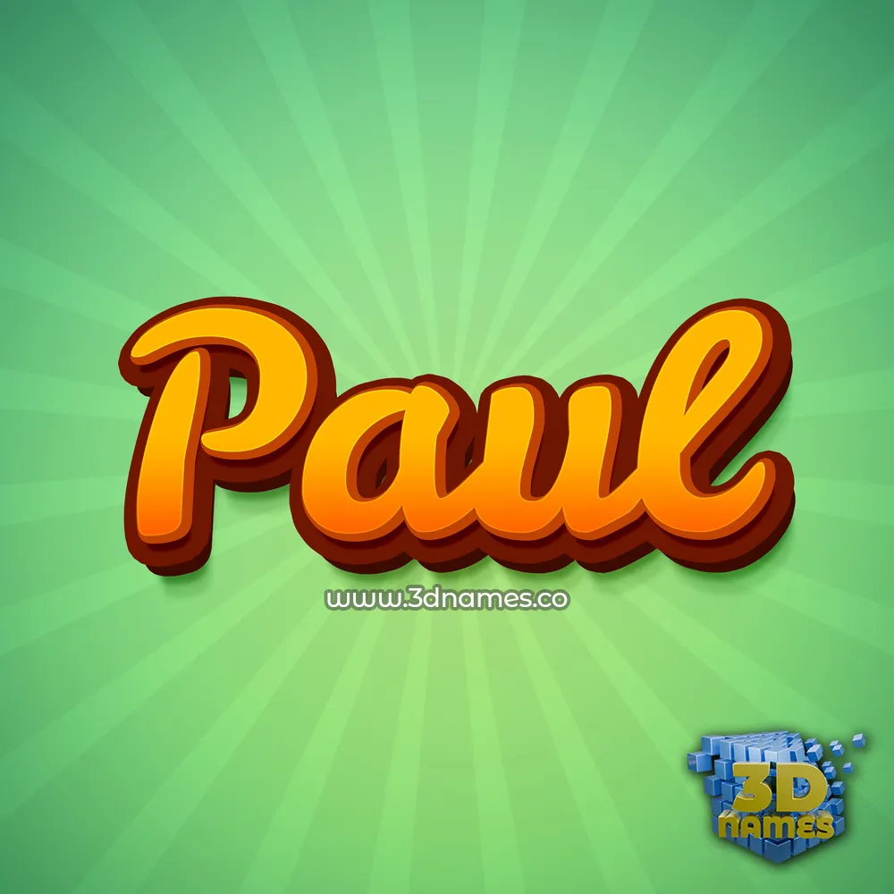 paul in Green Rays style - 3D name wallpaper