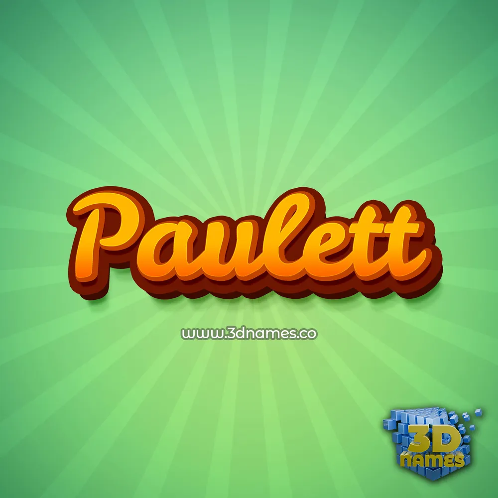 paulett in Green Rays style - 3D name wallpaper