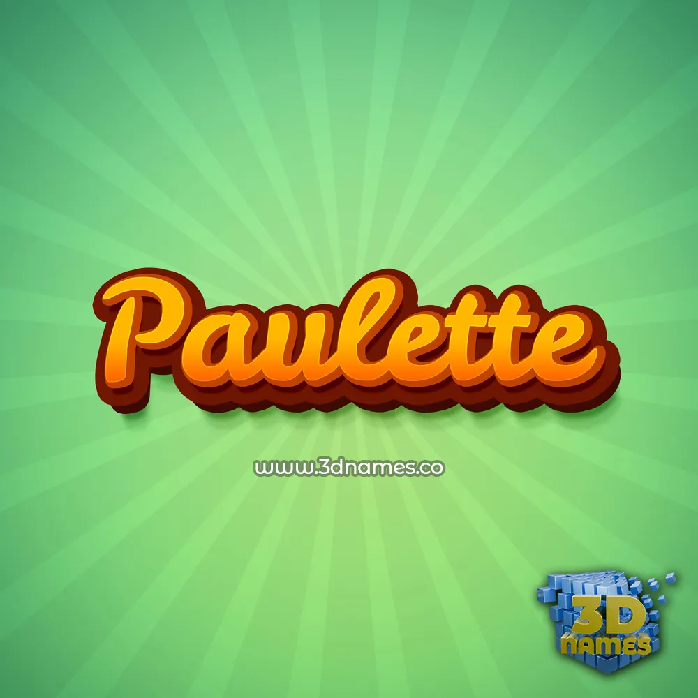 paulette in Green Rays style - 3D name wallpaper