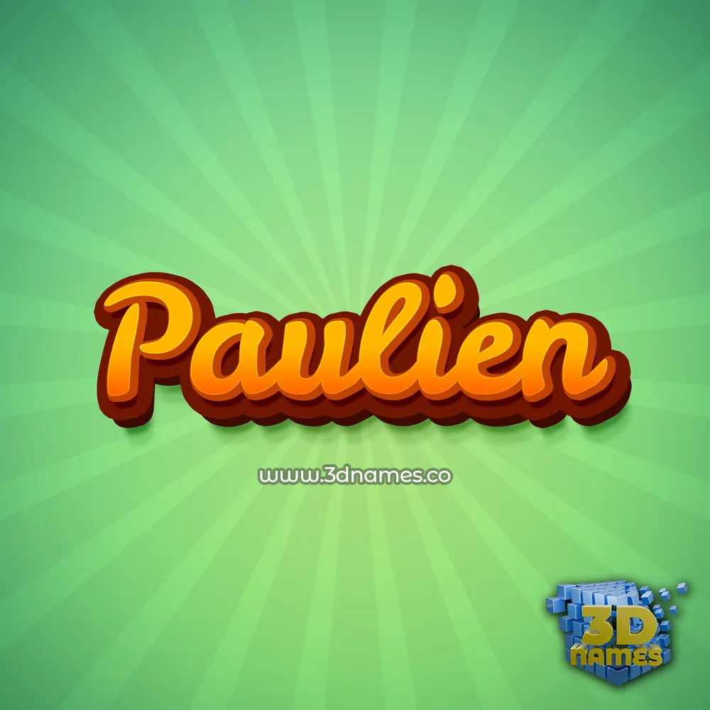 paulien in Green Rays style - 3D name wallpaper