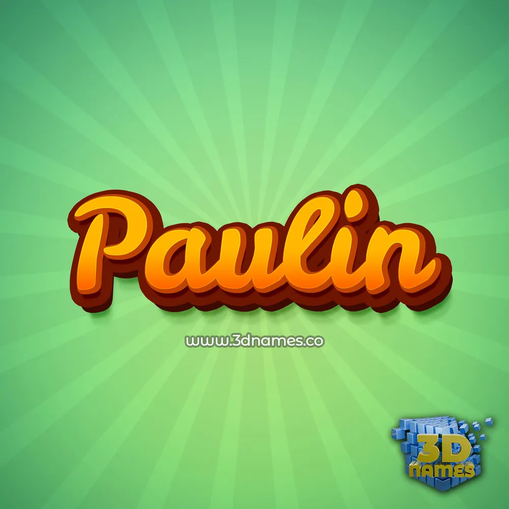 paulin in Green Rays style - 3D name wallpaper