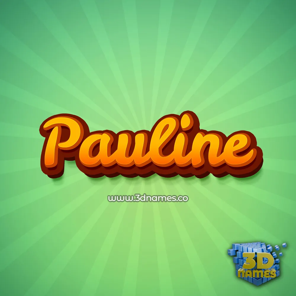 pauline in Green Rays style - 3D name wallpaper