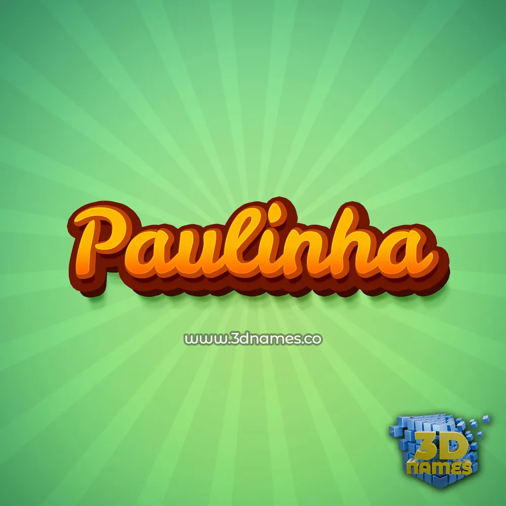 paulinha in Green Rays style - 3D name wallpaper