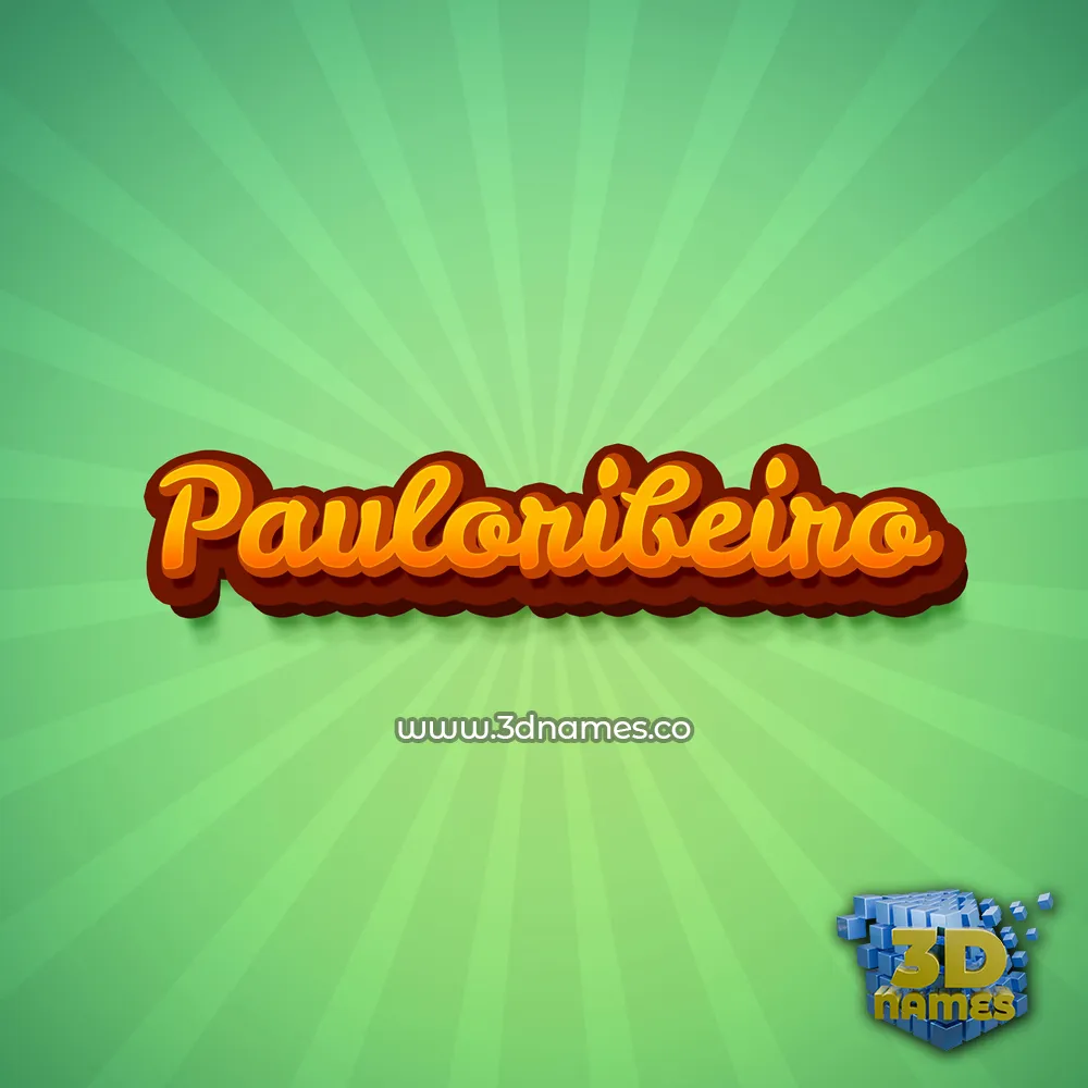 pauloribeiro in Green Rays style - 3D name wallpaper