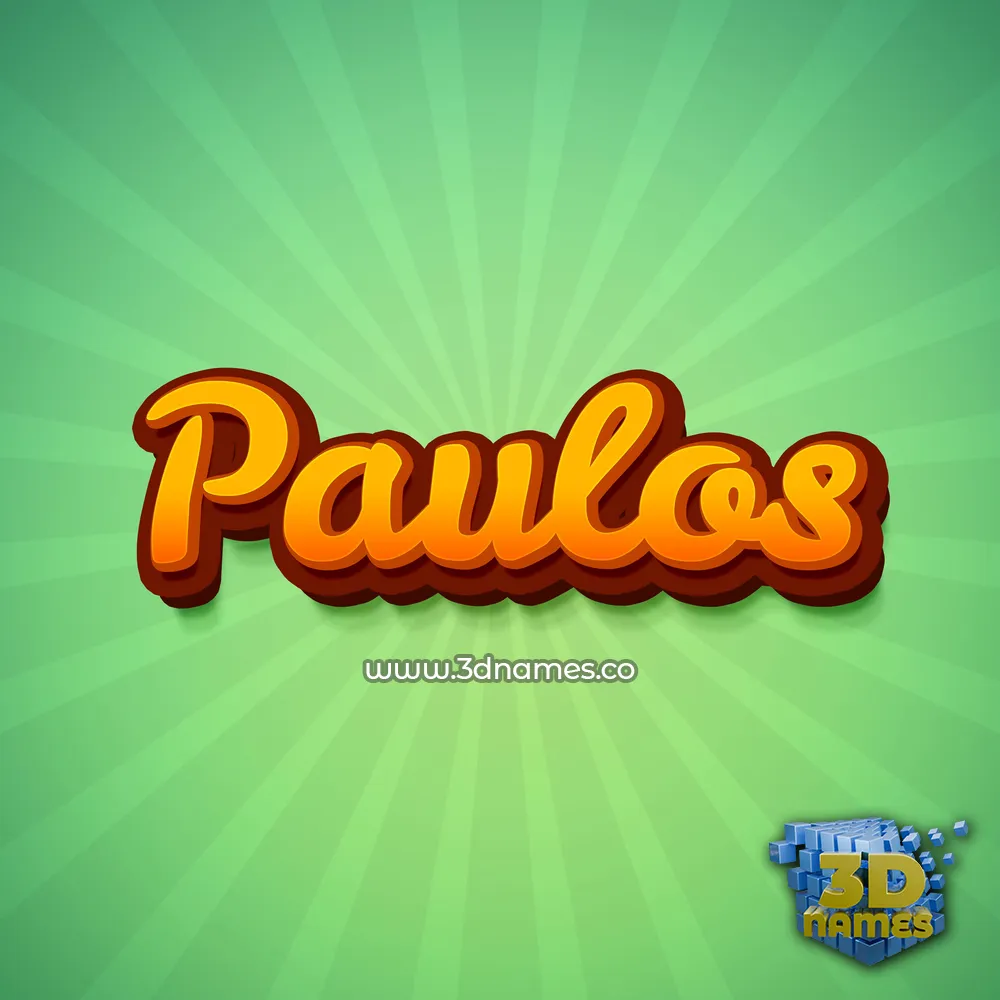paulos in Green Rays style - 3D name wallpaper