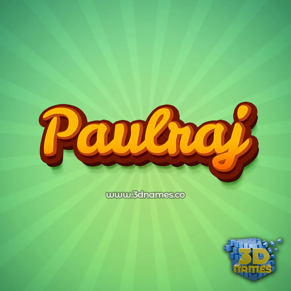 paulraj in Green Rays style - 3D name wallpaper