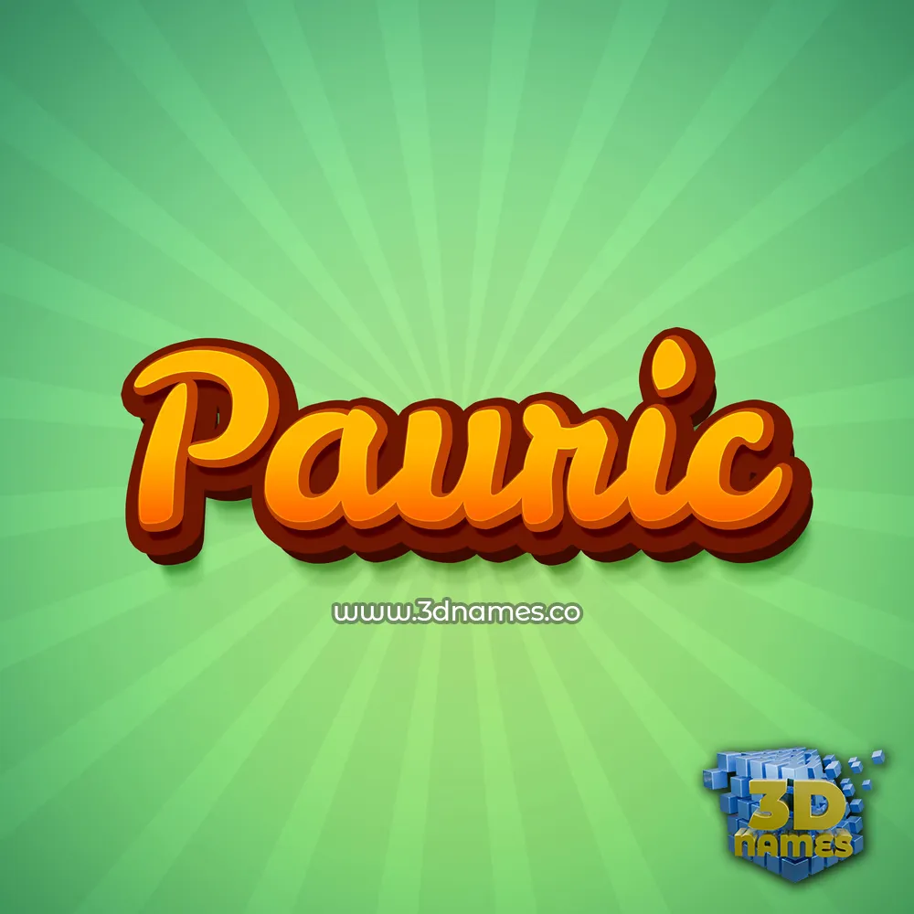 pauric in Green Rays style - 3D name wallpaper