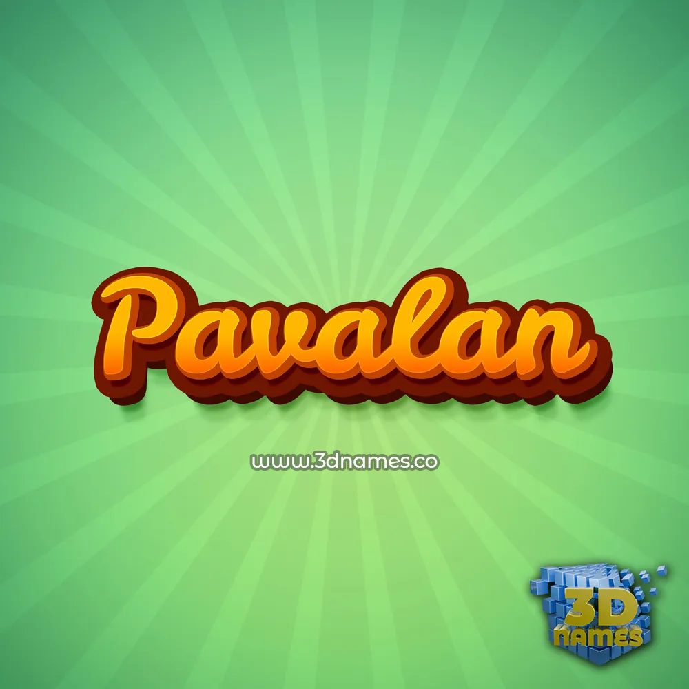 pavalan in Green Rays style - 3D name wallpaper