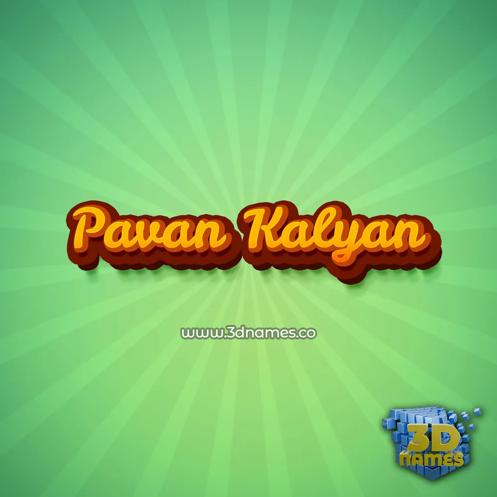 pavan kalyan in Green Rays style - 3D name wallpaper