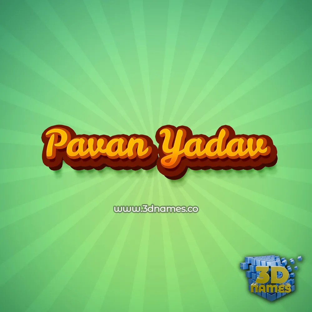 pavan yadav in Green Rays style - 3D name wallpaper