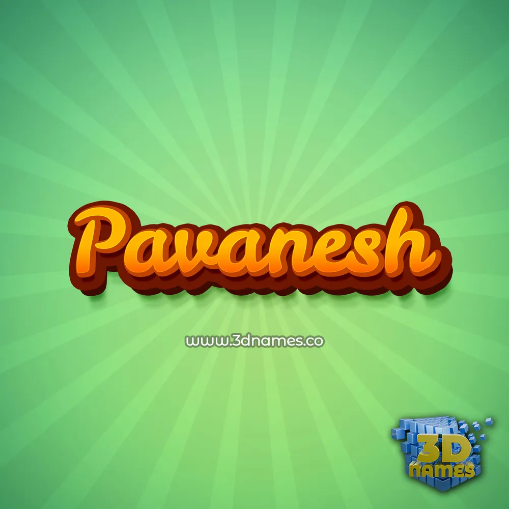 pavanesh in Green Rays style - 3D name wallpaper