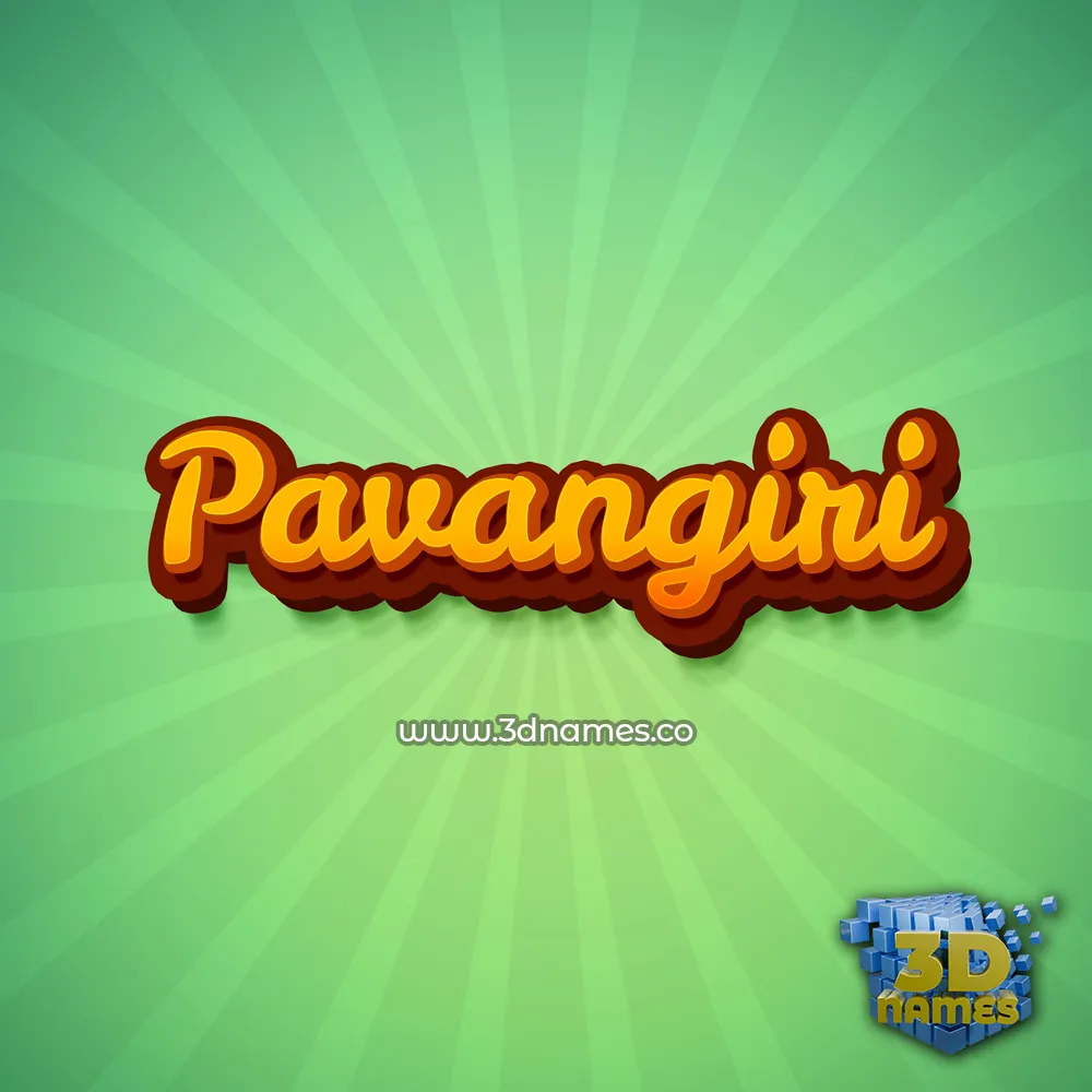 pavangiri in Green Rays style - 3D name wallpaper