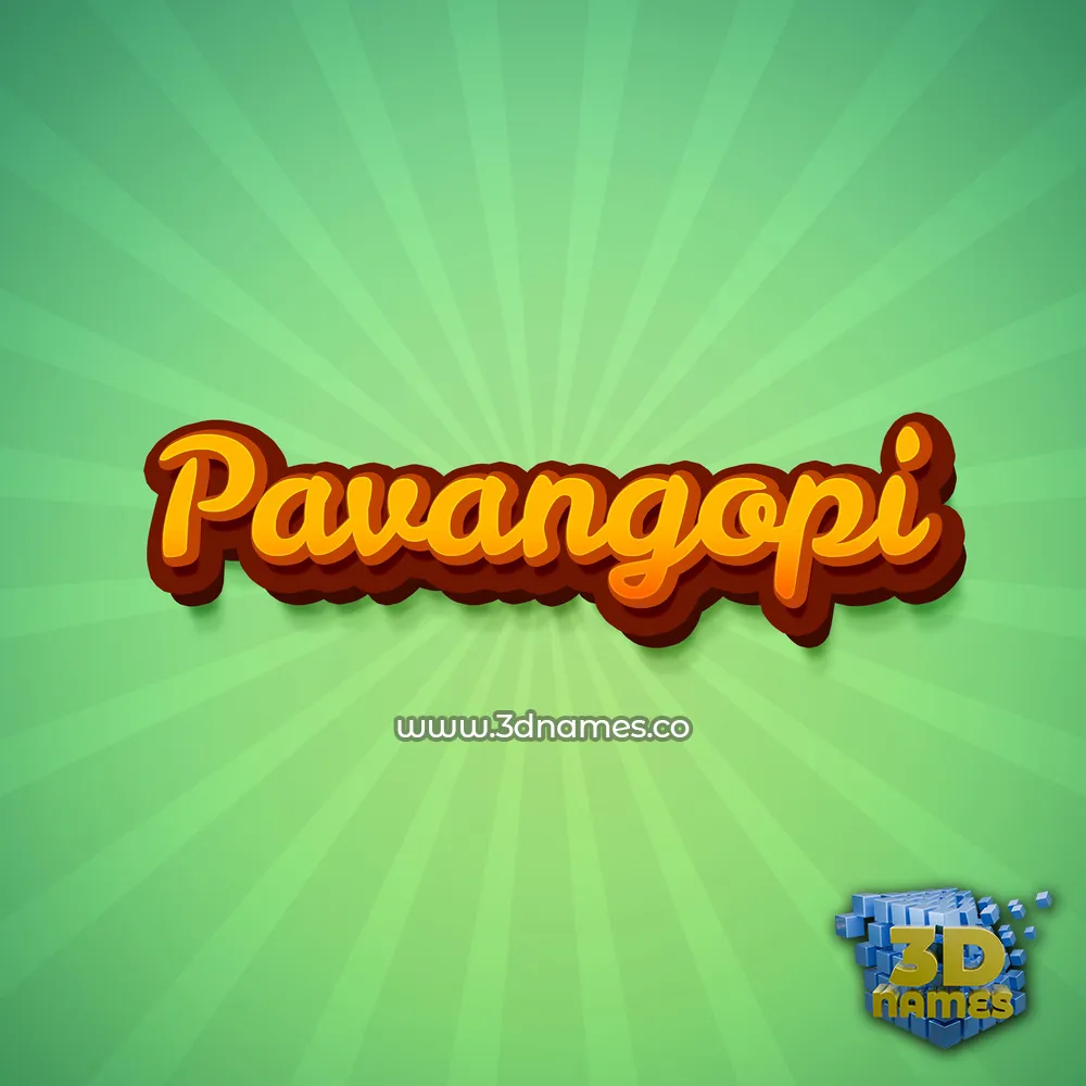pavangopi in Green Rays style - 3D name wallpaper