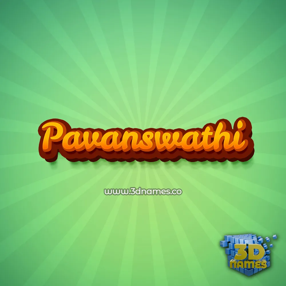 pavanswathi in Green Rays style - 3D name wallpaper
