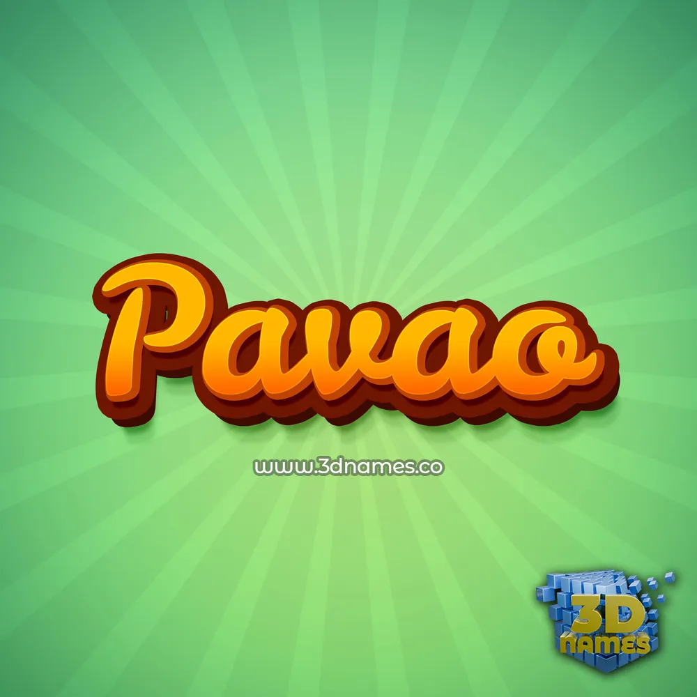 pavao in Green Rays style - 3D name wallpaper