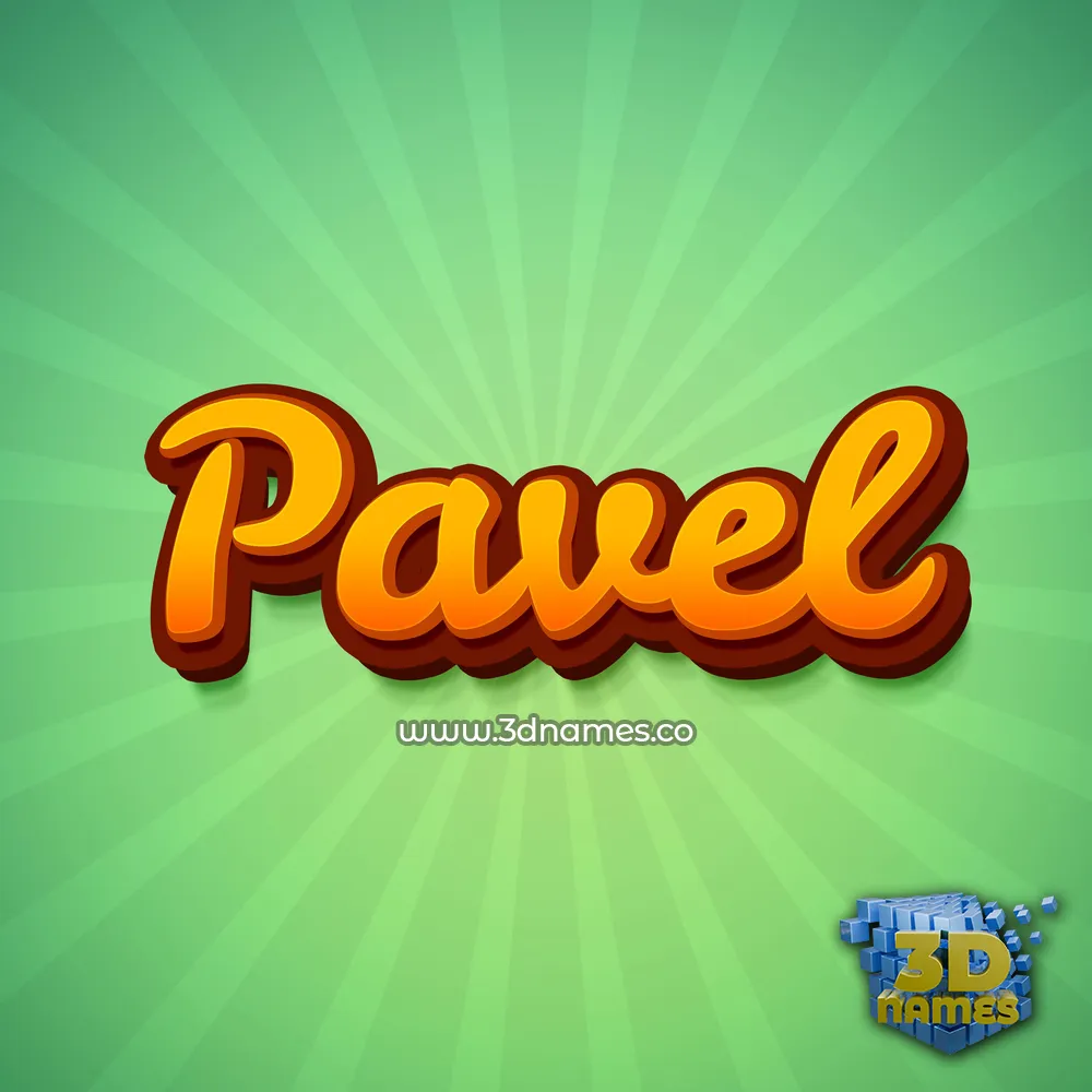 pavel in Green Rays style - 3D name wallpaper