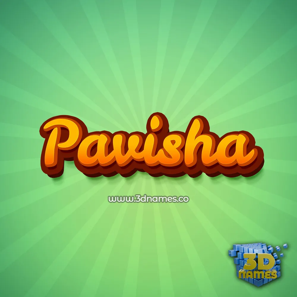pavisha in Green Rays style - 3D name wallpaper