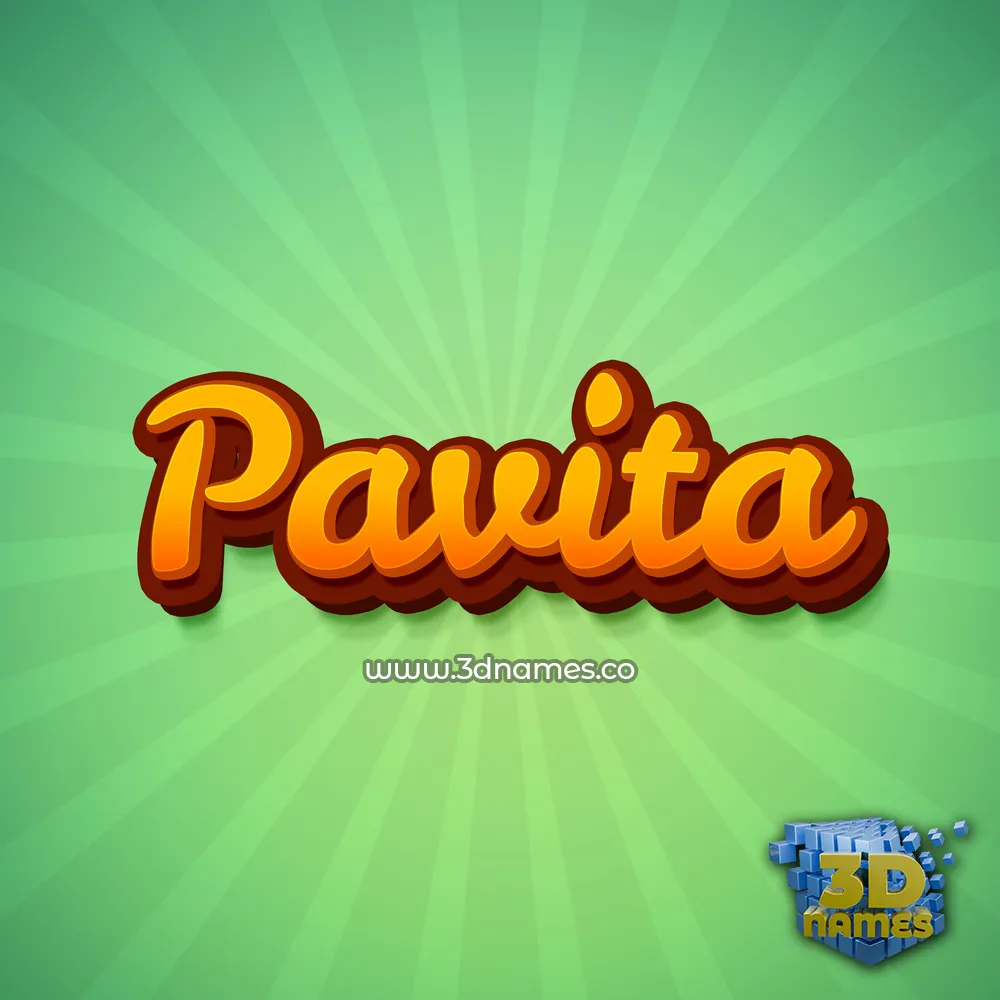 pavita in Green Rays style - 3D name wallpaper