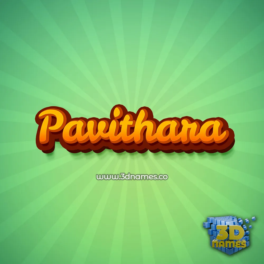 pavithara in Green Rays style - 3D name wallpaper
