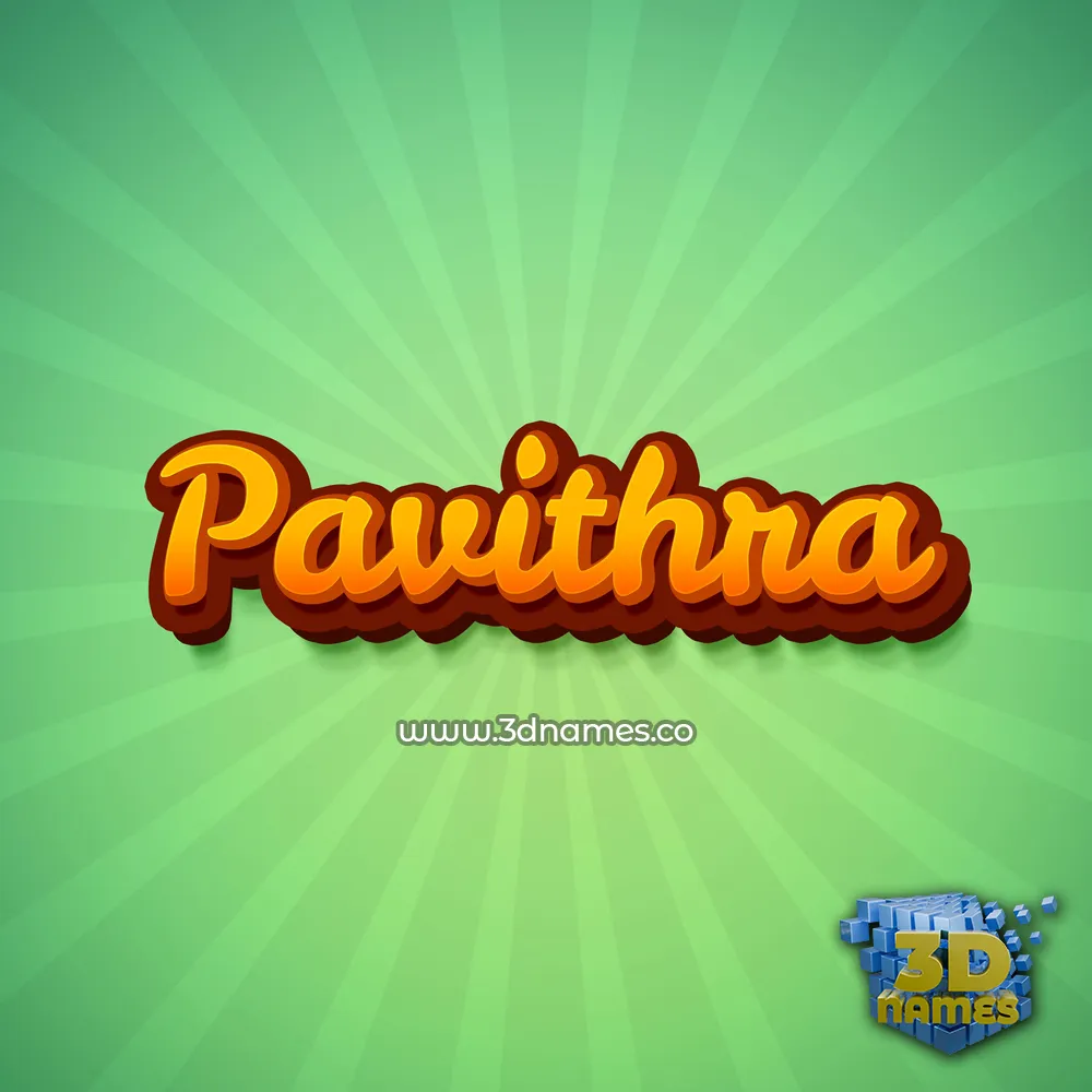 pavithra in Green Rays style - 3D name wallpaper