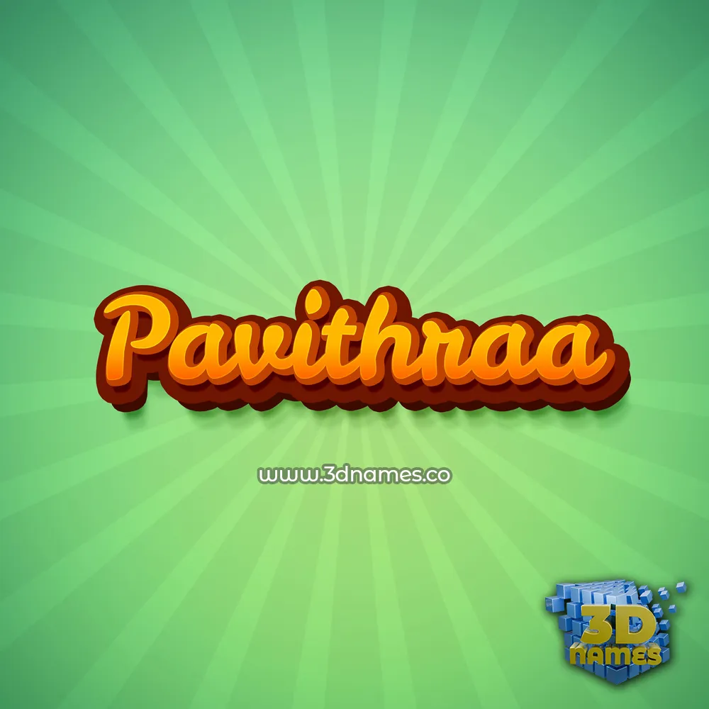 pavithraa in Green Rays style - 3D name wallpaper