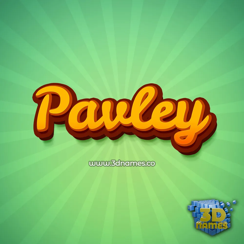 pavley in Green Rays style - 3D name wallpaper