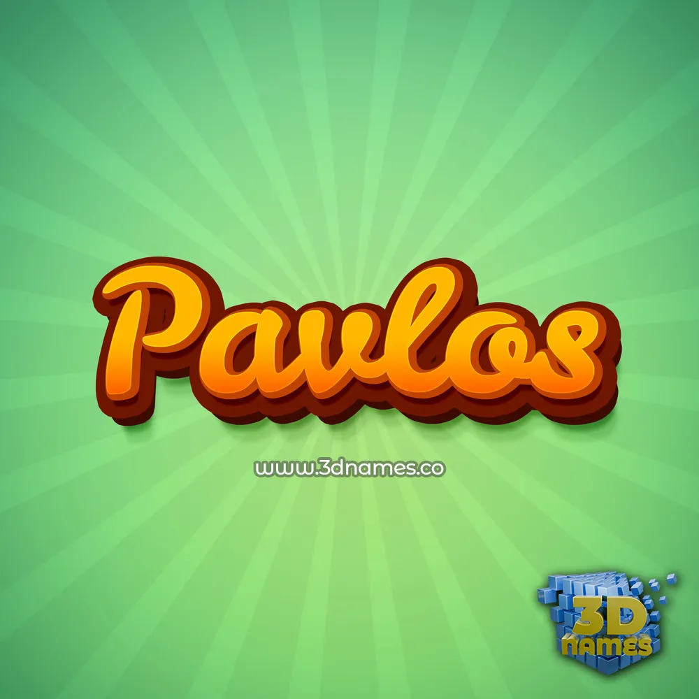pavlos in Green Rays style - 3D name wallpaper