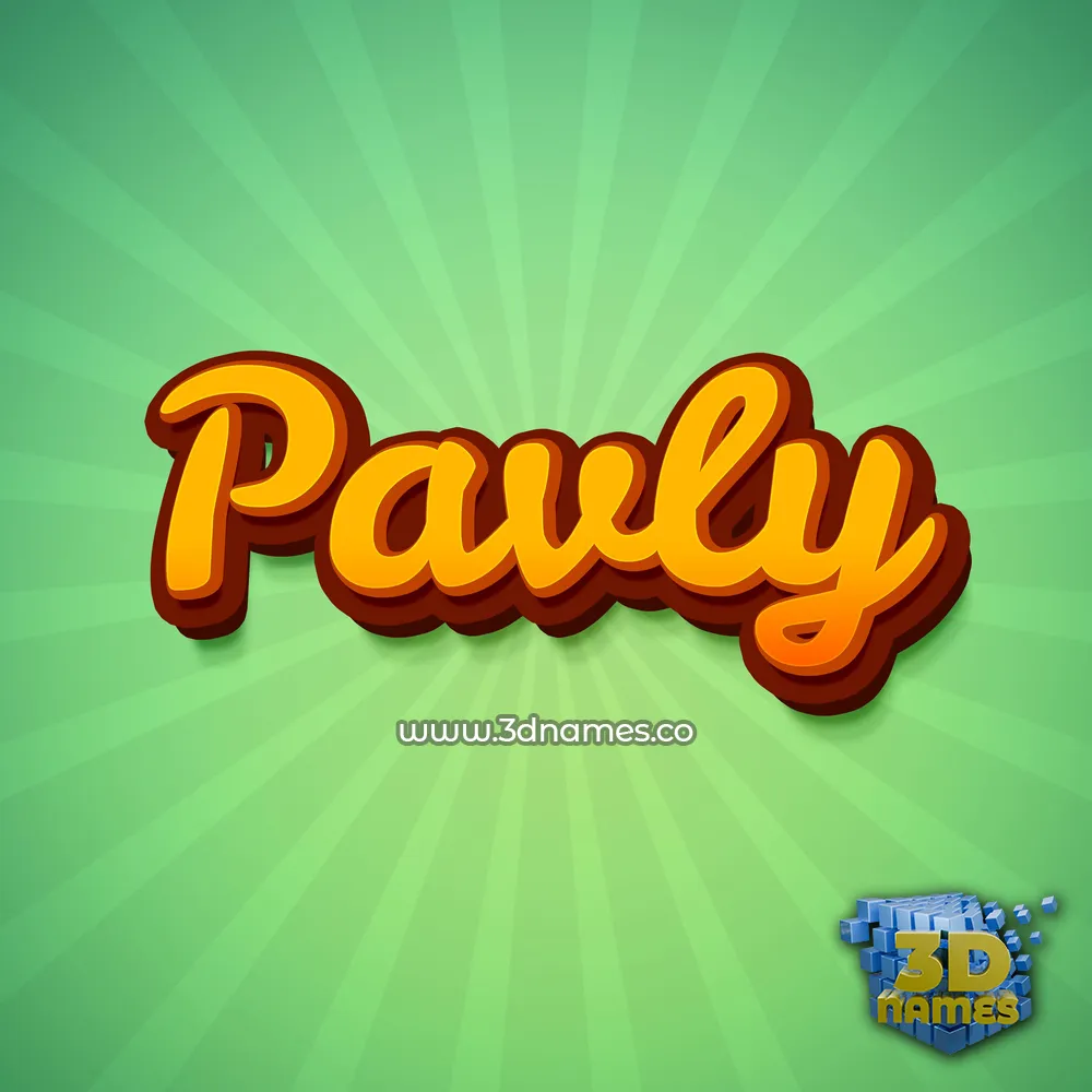pavly in Green Rays style - 3D name wallpaper