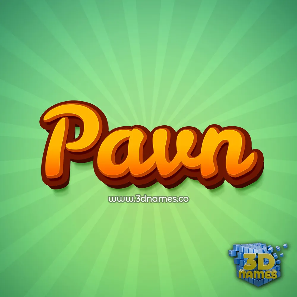 pavn in Green Rays style - 3D name wallpaper