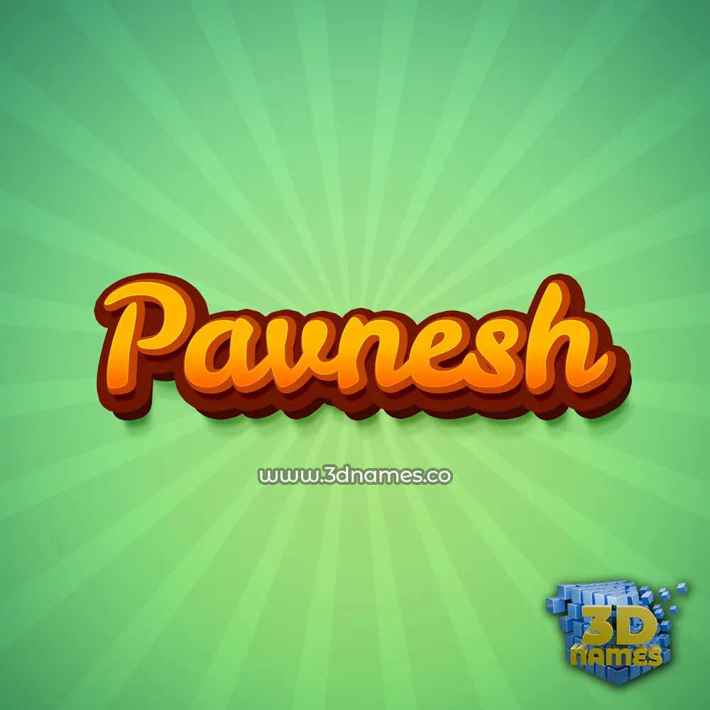 pavnesh in Green Rays style - 3D name wallpaper