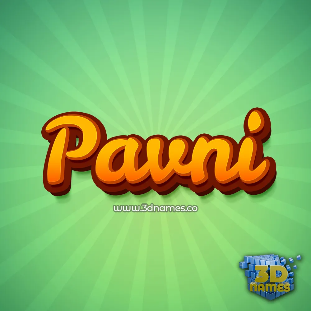 pavni in Green Rays style - 3D name wallpaper