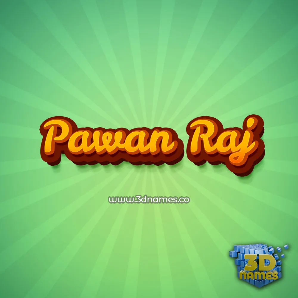 pawan raj in Green Rays style - 3D name wallpaper
