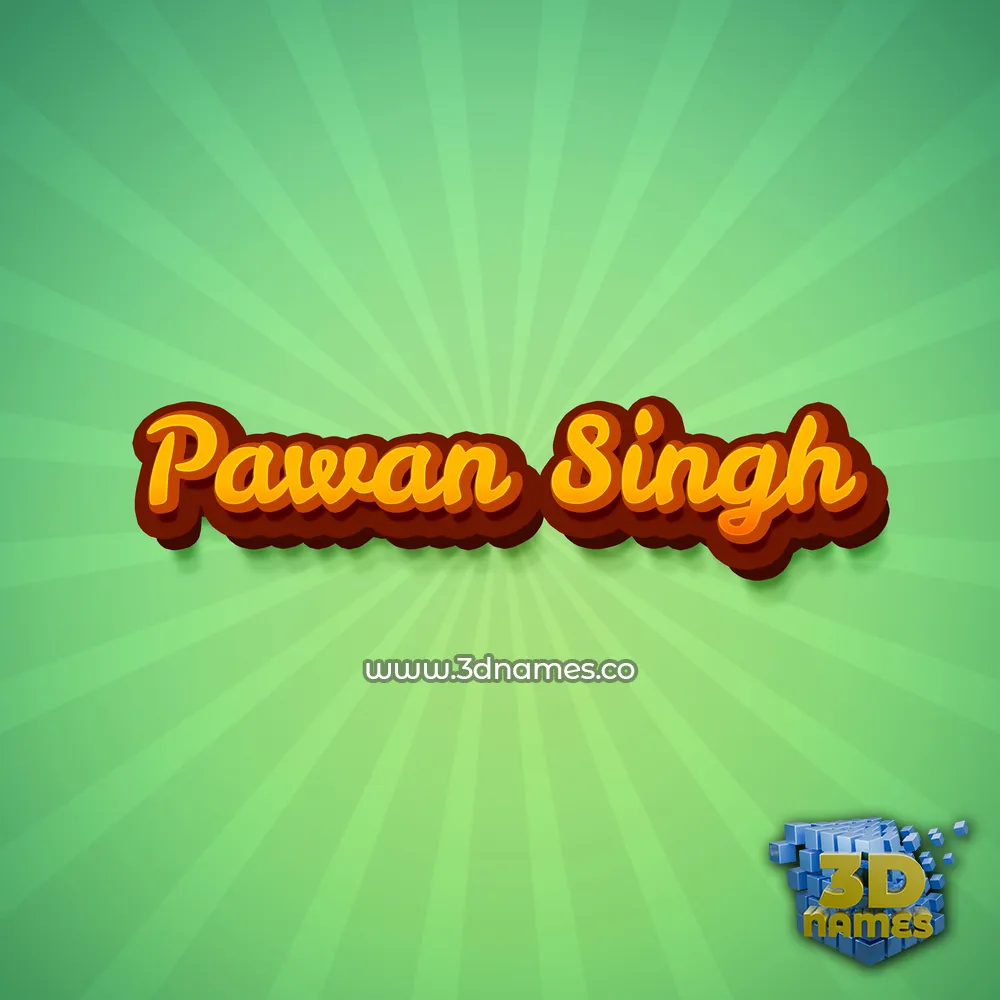 pawan singh in Green Rays style - 3D name wallpaper