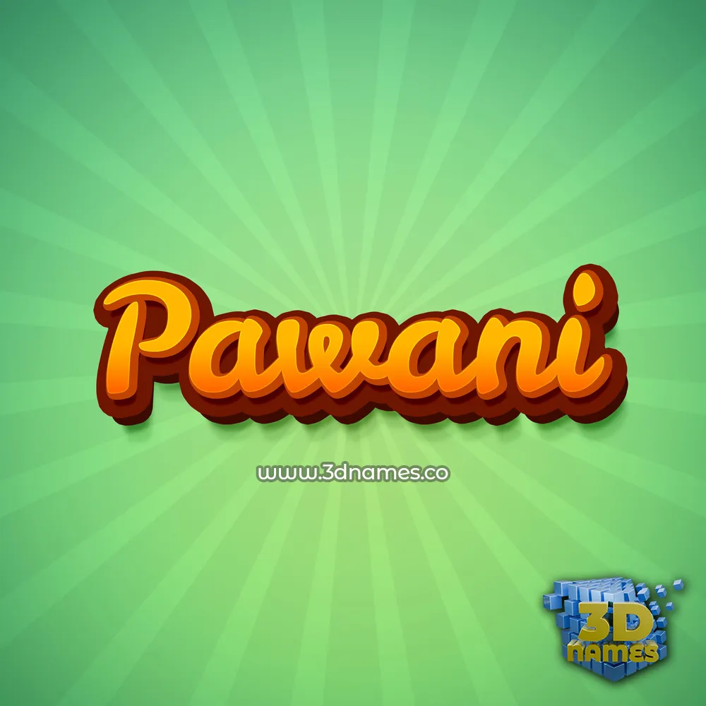 pawani in Green Rays style - 3D name wallpaper