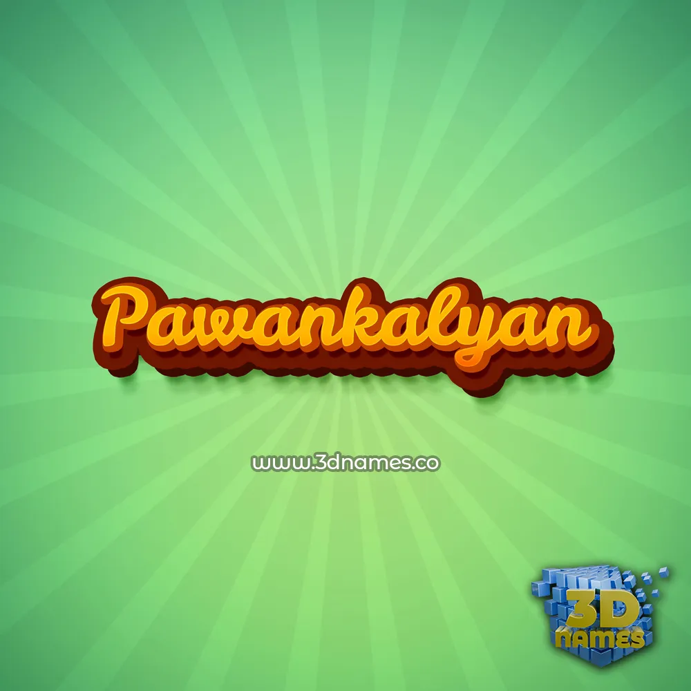 pawankalyan in Green Rays style - 3D name wallpaper