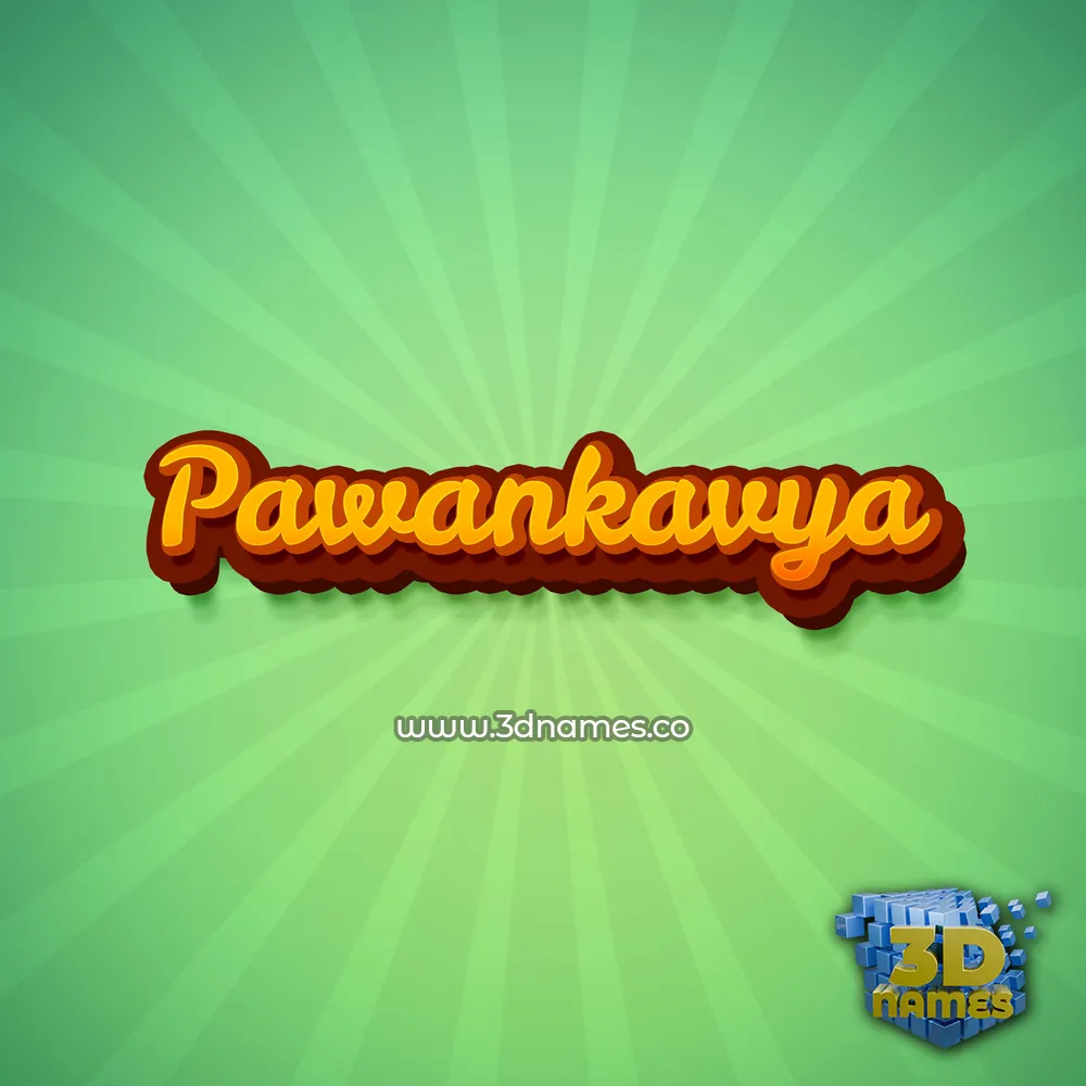 pawankavya in Green Rays style - 3D name wallpaper