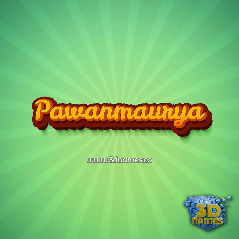 pawanmaurya in Green Rays style - 3D name wallpaper
