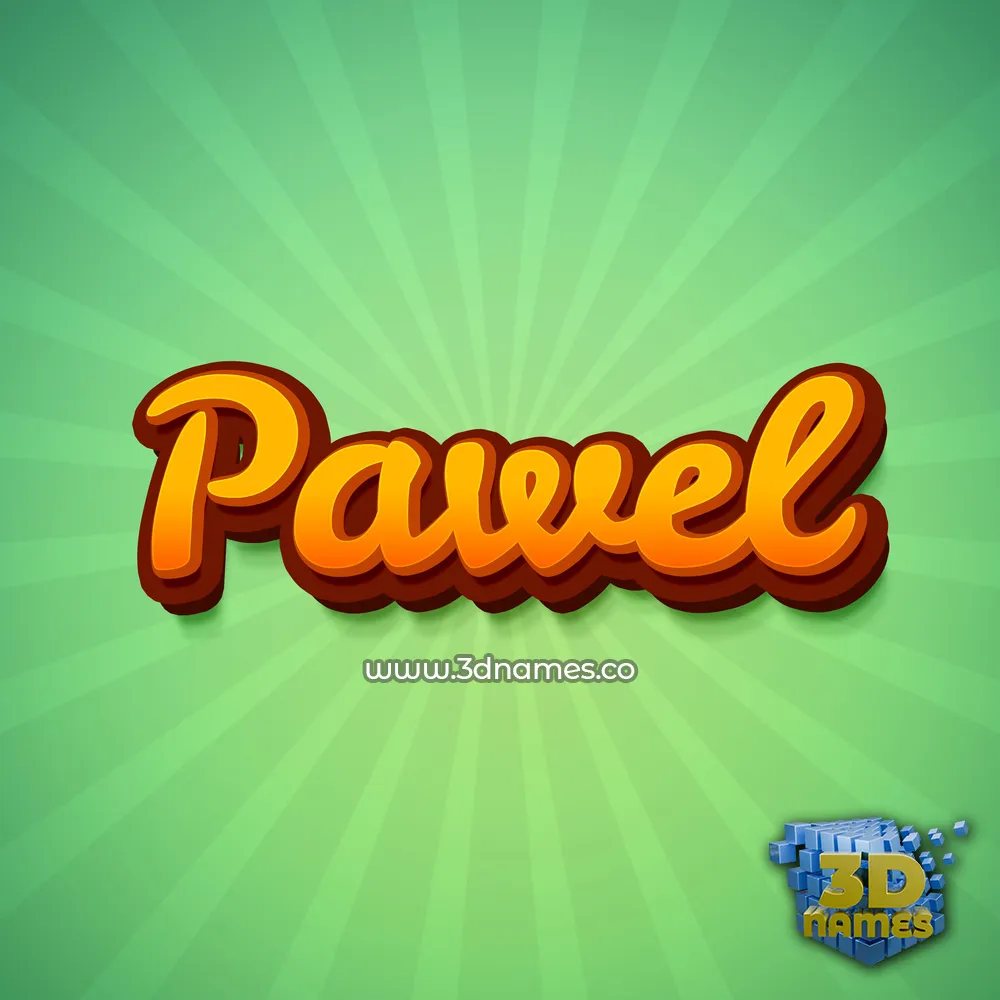 pawel in Green Rays style - 3D name wallpaper