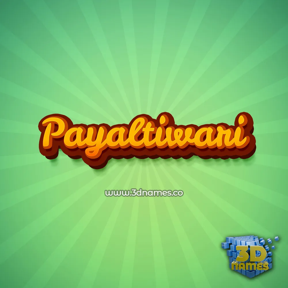 payaltiwari in Green Rays style - 3D name wallpaper