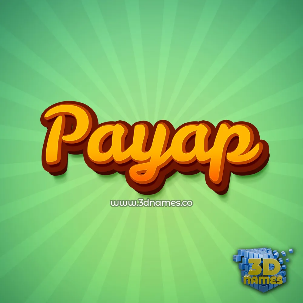 payap in Green Rays style - 3D name wallpaper