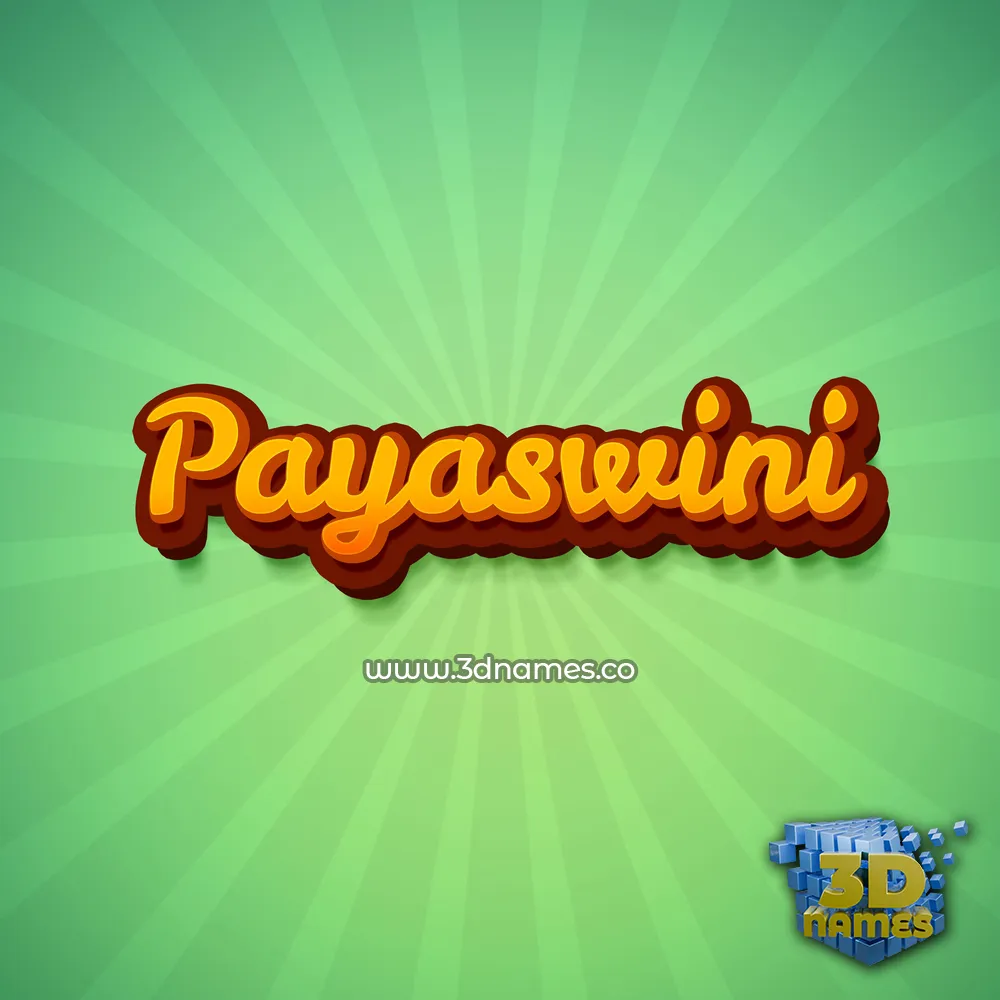 payaswini in Green Rays style - 3D name wallpaper