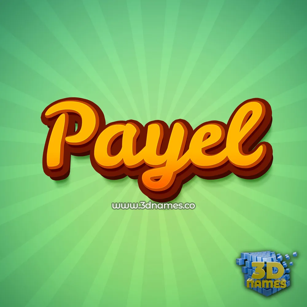 payel in Green Rays style - 3D name wallpaper