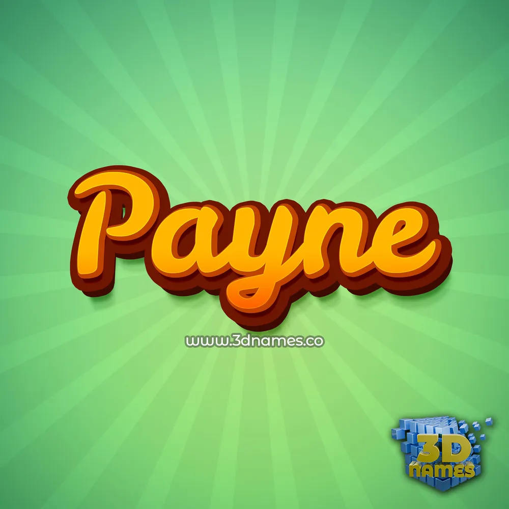 payne in Green Rays style - 3D name wallpaper