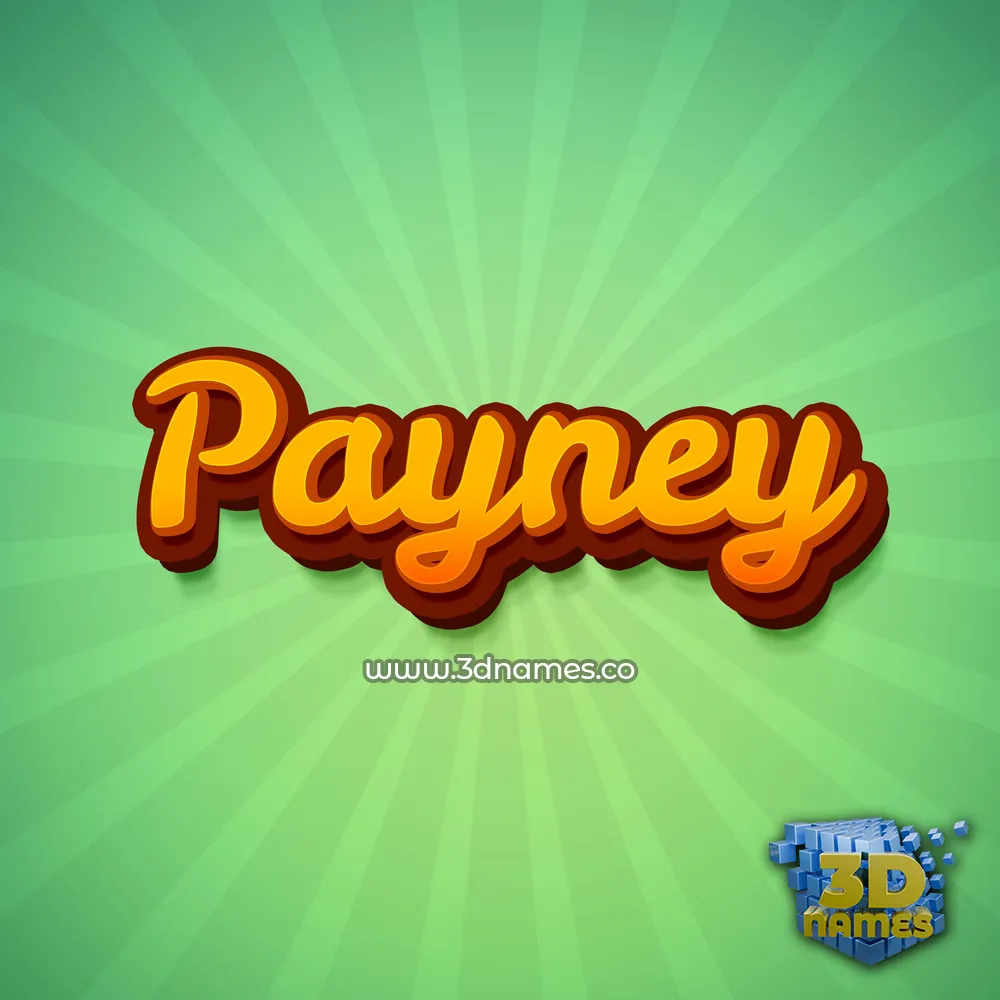 payney in Green Rays style - 3D name wallpaper