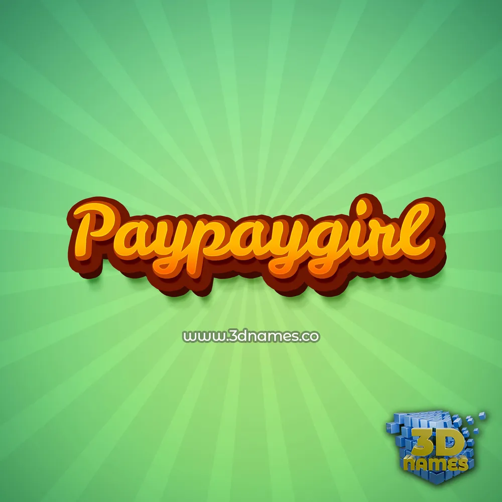 paypaygirl in Green Rays style - 3D name wallpaper