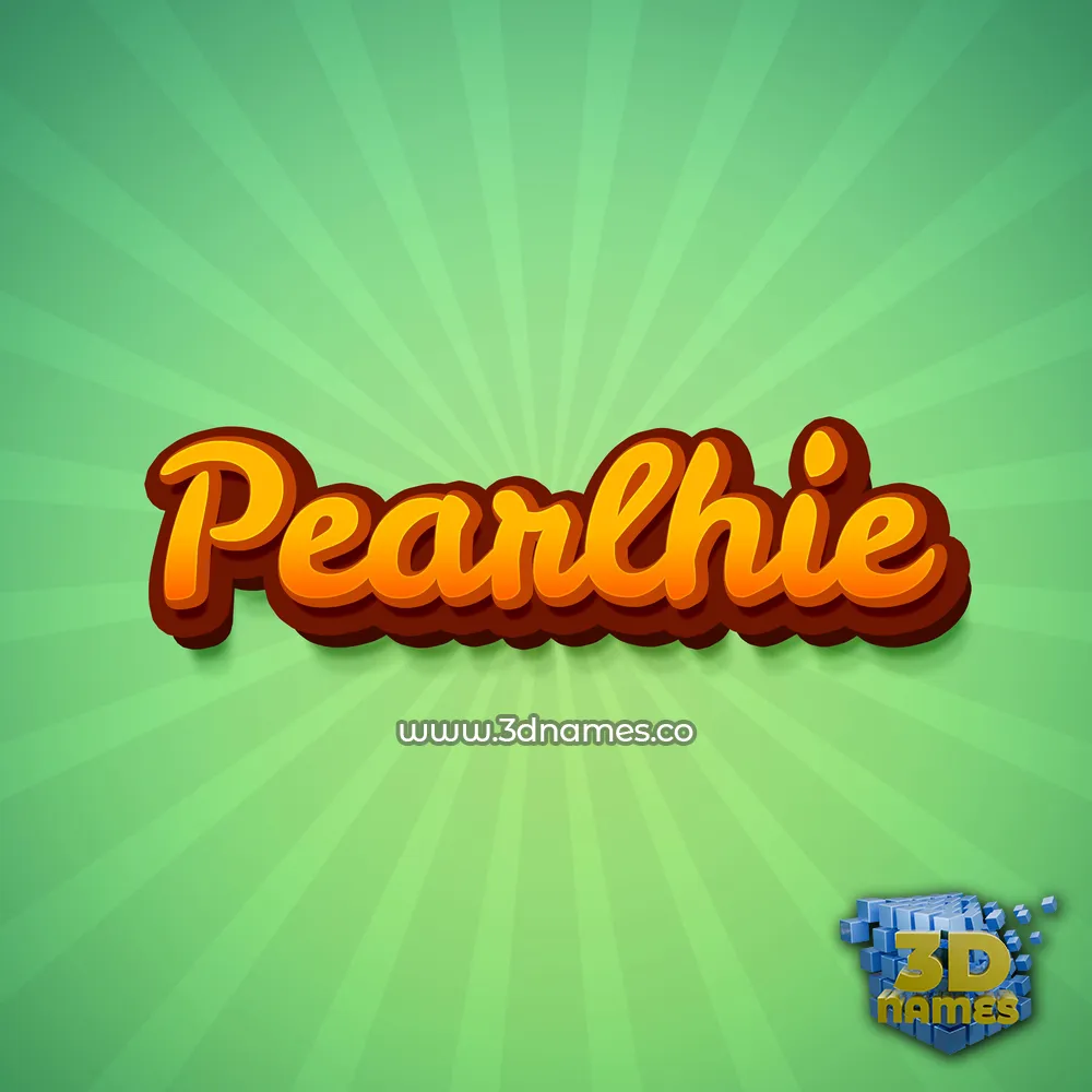 pearlhie in Green Rays style - 3D name wallpaper