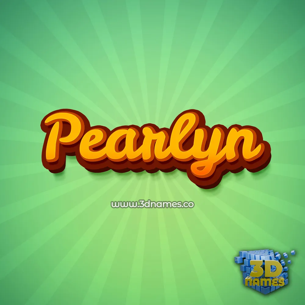 pearlyn in Green Rays style - 3D name wallpaper