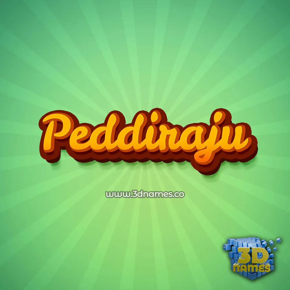 peddiraju in Green Rays style - 3D name wallpaper